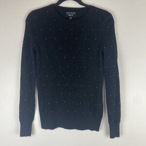 Banana Republic Women's Filpucci Italian Yarn Sweater Size XS Black Gold Beads